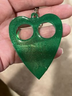 Handmade Resin Heart Shaped Keychain 
