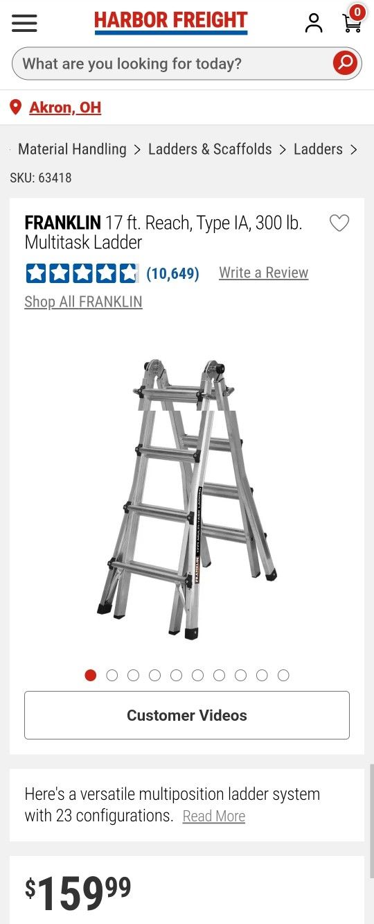 Franklin 17' Multi-Task Folding Ladder
