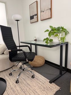 Glass top desk