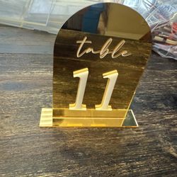 Gold Table Numbers 