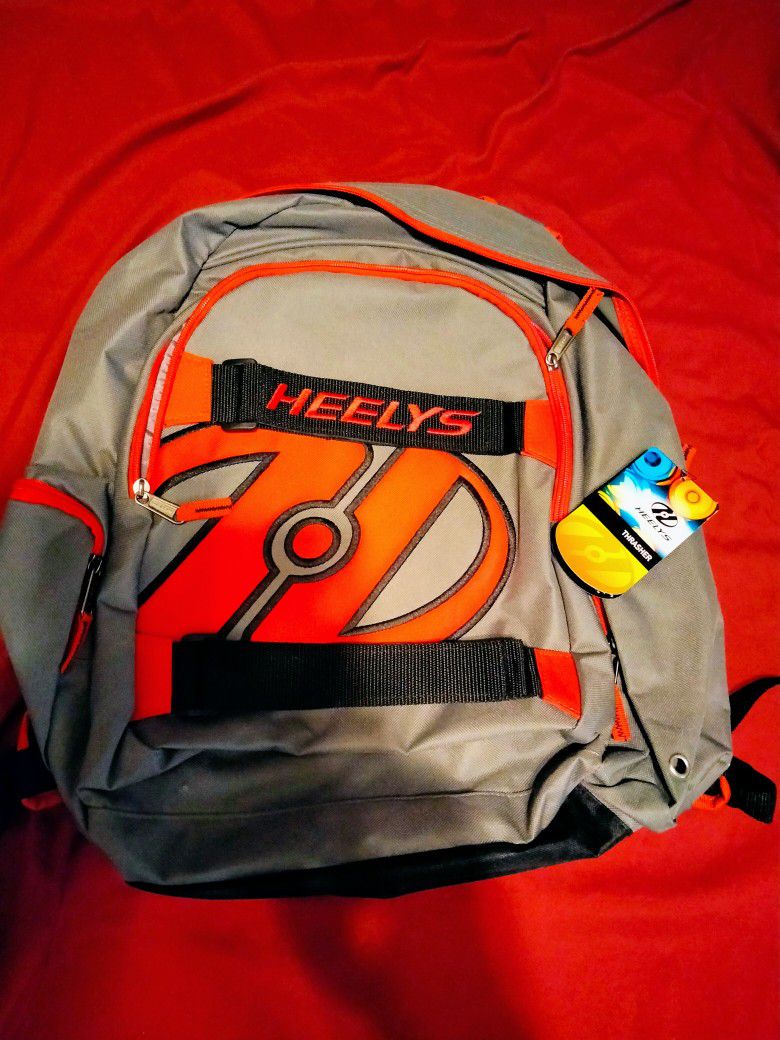 Heelys Thrasher Backpack Brand New With Tags & Exterior Skateboard Straps