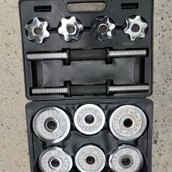 44lb Dumbbell Set Full Iron Steel Plates