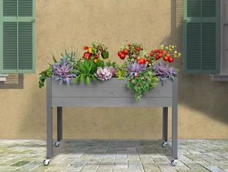 Cedar Craft Self-Watering Elevated Spruce Planter
