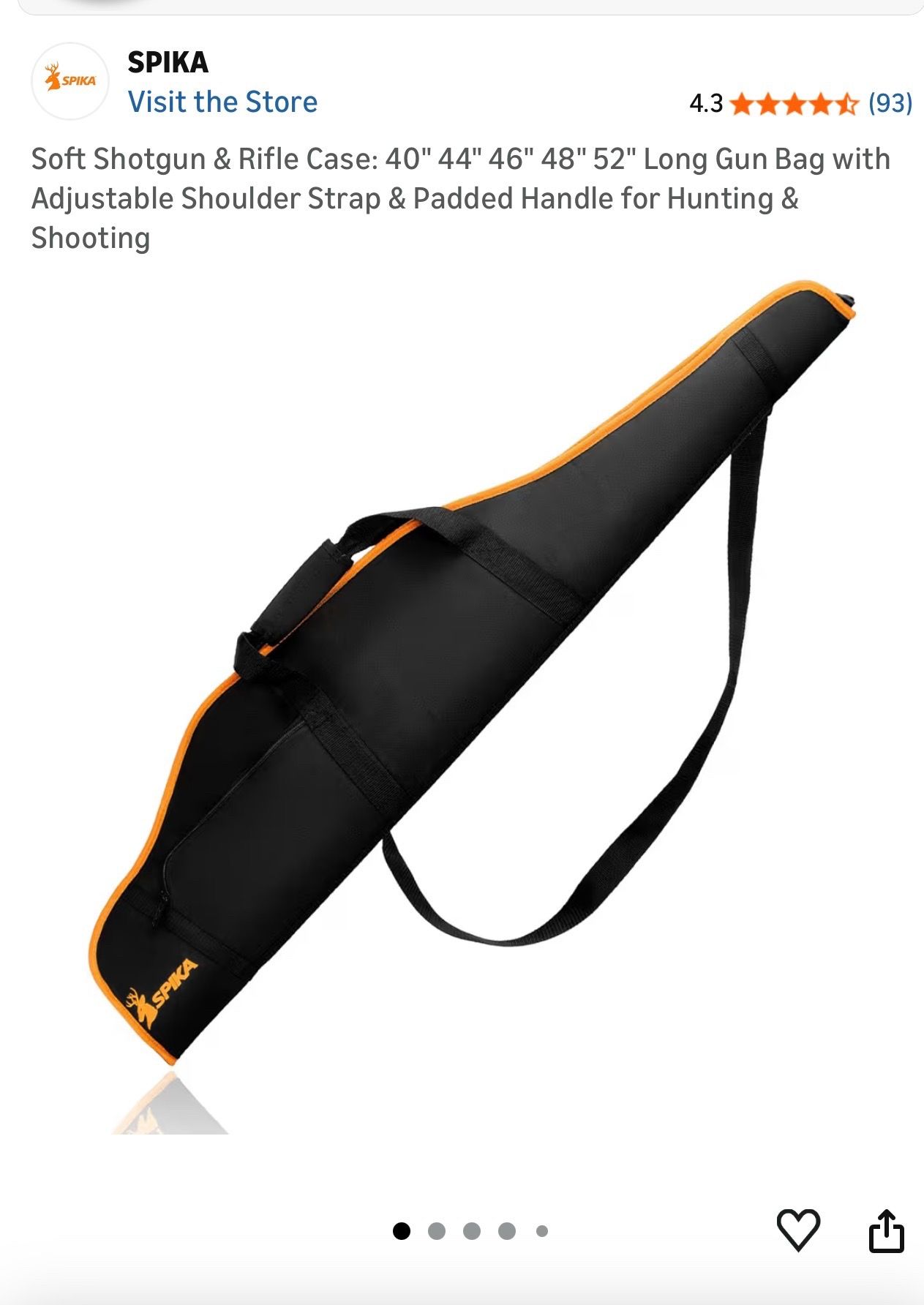 Soft Shotgun & Rifle Case: 40" 44" 46" 48" 52" Long Gun Bag with Adjustable Shoulder Strap & Padded Handle for Hunting & Shooting
