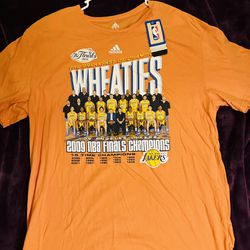 Adidas Lakers 2009 Championship Wheaties NBA Shirt 