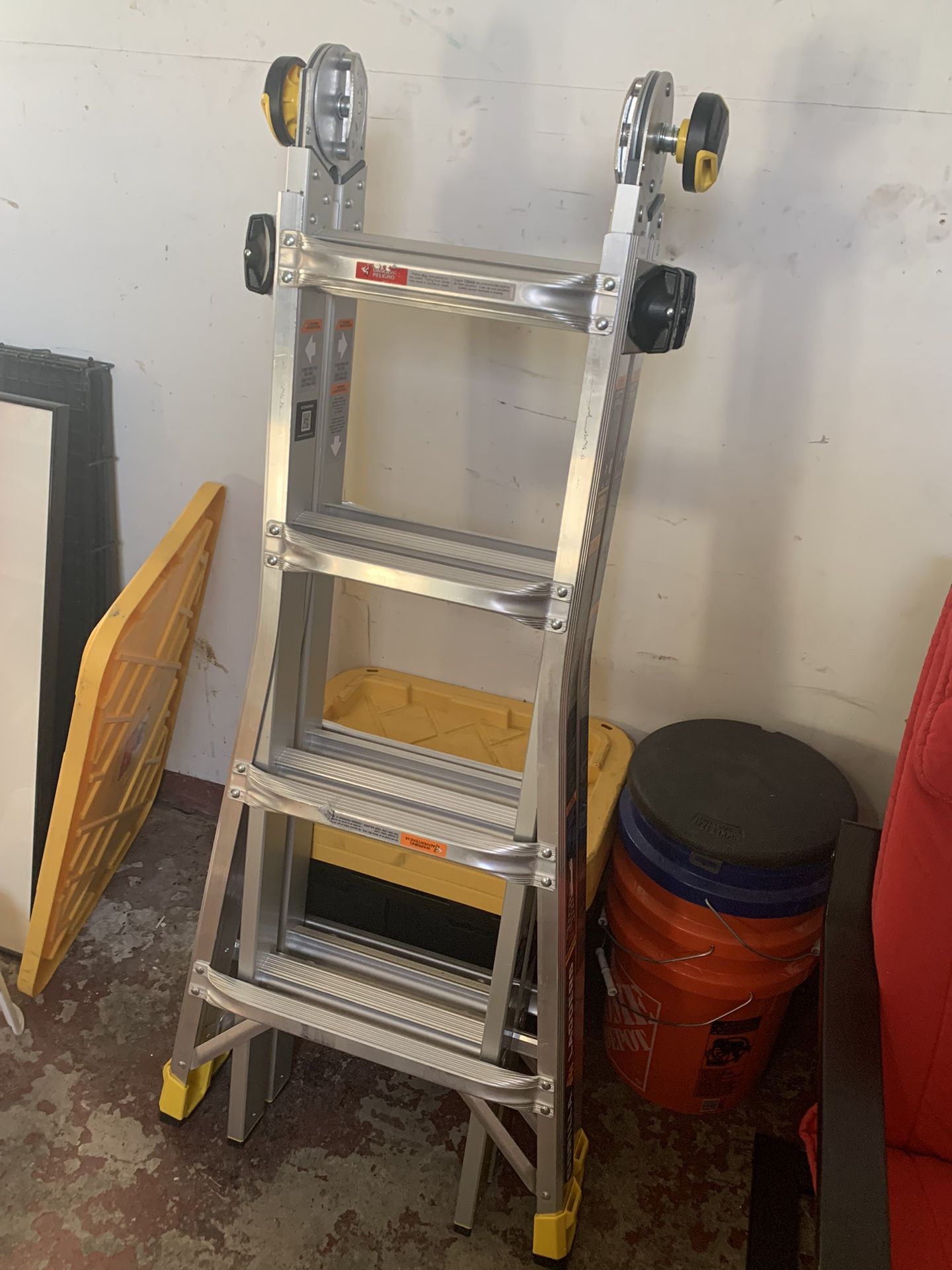Gorilla Ladder 18 ft Reach MPXA Aluminum Multi-Position Ladder with Tool Hangers
