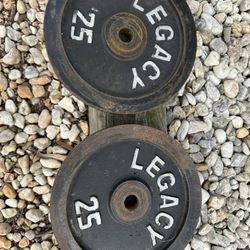 (2) 25 Lb LEGACY WEIGHTS