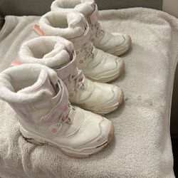 2 Pairs Snow Boots For Kids (sizes: 13 and 1)