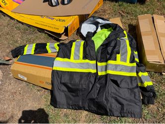 Large black safety jacket