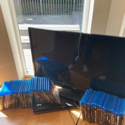 TV, Blu-ray Player And Blu-ray Disks