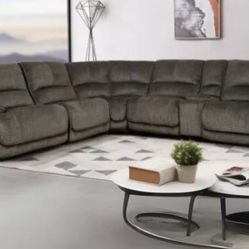 Redding 6-piece Fabric Power Reclining Sectional with Power Headrest