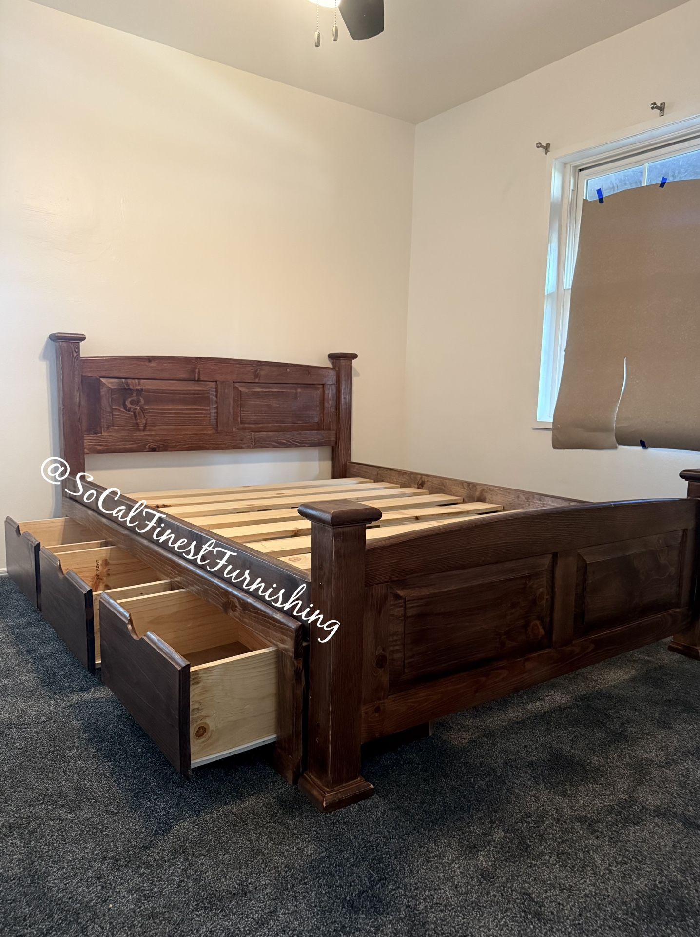 Queen Bed And Drawers
