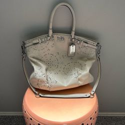 Coach Madison Tossed Laser Lindsey Satchel Ivory