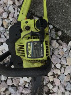 Chain saw still running