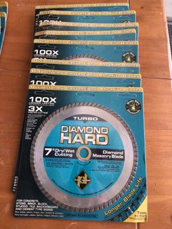 Planet Diamond Tools 21107030H 7" Turbo Wet/Dry Cutting Diamond Blade -For Masonry