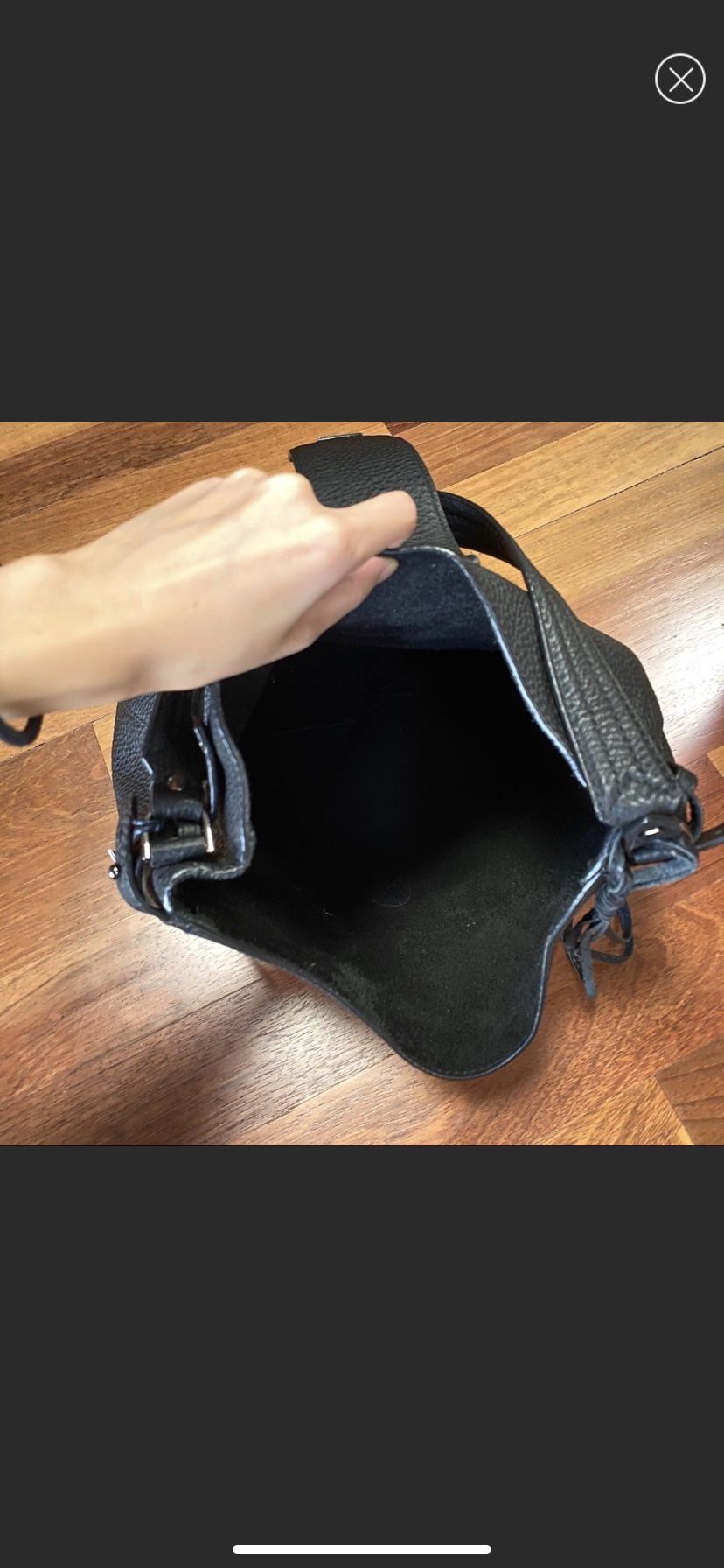 NEW Rebecca Minkoff Darren Hobo Leather Bag - Black