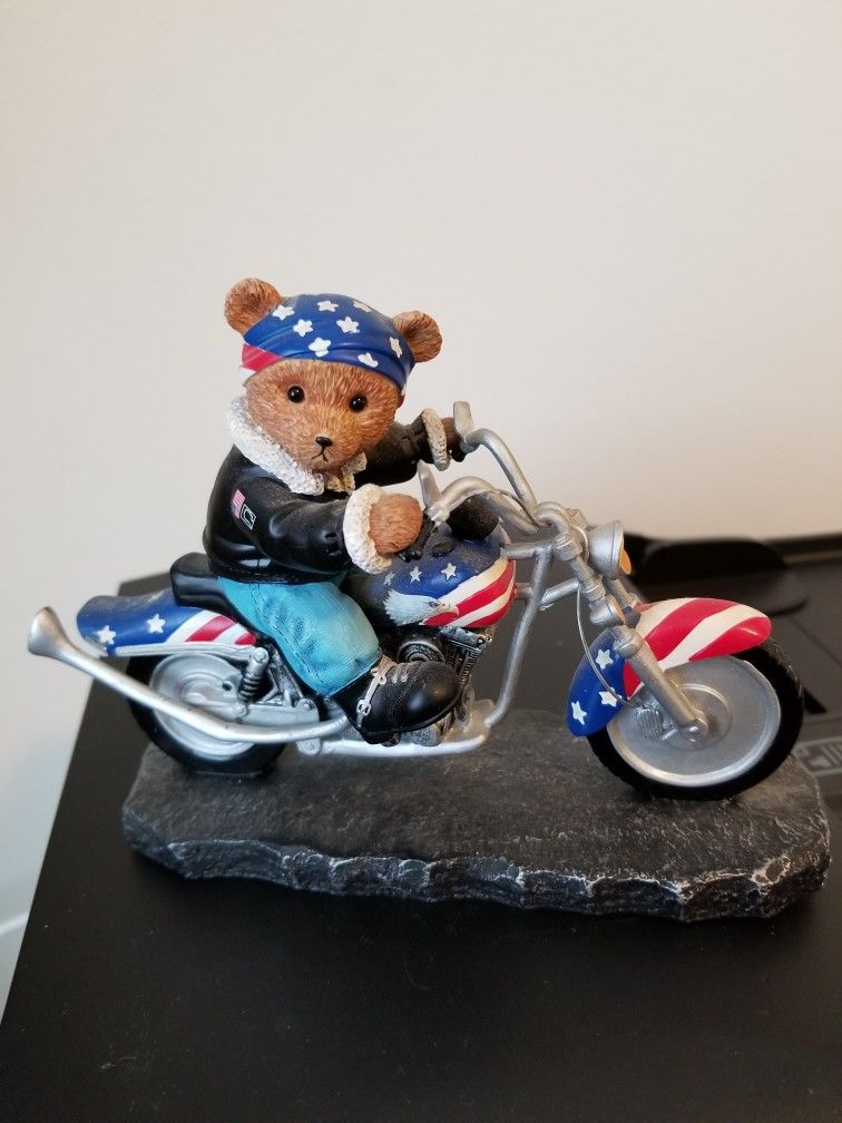 Faithful Fuzzies Born To Ride Collection Sculpture #4326G