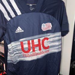 New England Revolution Navy Soccer Jersey Sz Small