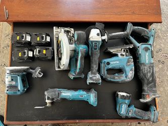 Makita Battery Tool Set And Rolling Bag