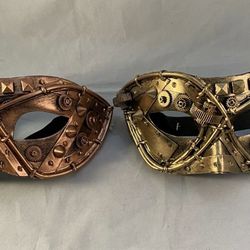 Steampunk Gold Or Copper Halloween Mask Accessory Costume