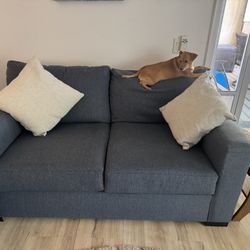 Love Seat & Storage Ottoman