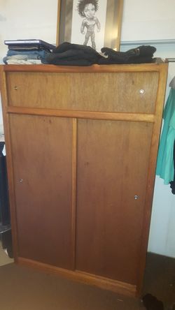 Matching armoire and desk