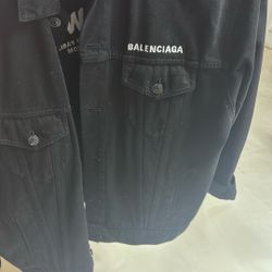 Balenciaga Black Leather Jacket 