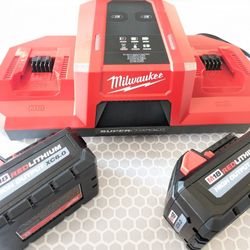 M18 Milwaukee SUPER CHARGER + XC 6.0 HIGH OUTPUT 2 Pack Starter Kit 