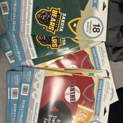 Dark iron on transfer sheets