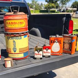Vintage Cans Richfield Torco Marvel Texaco Standard Brands Old