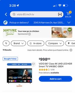 86in vizio 4k TV