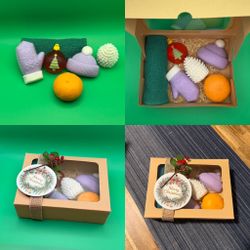✨ Handmade Soap Gift Set — “Mandarin Christmas”