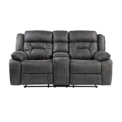 Double Reclining Love Seat with Center Console