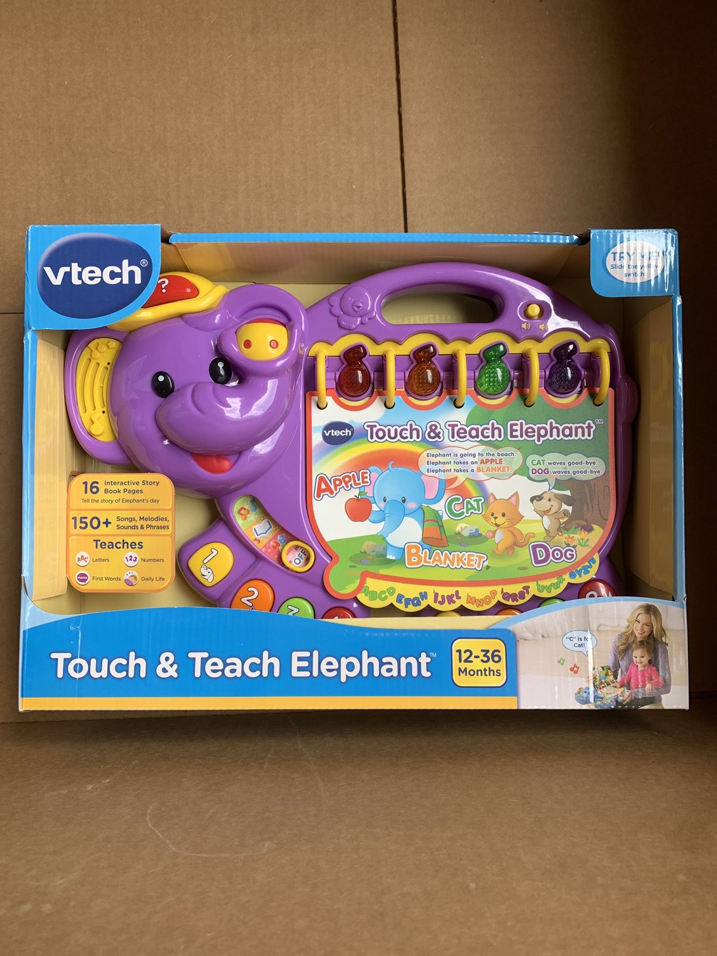 Vtech Purple Touch And Teach Elephant
