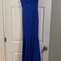 Blue Mermaid Style Dress