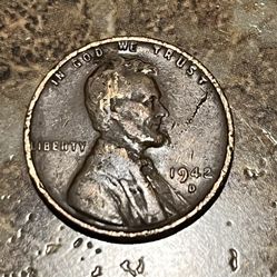 1942 D Wheat Penny With Errors