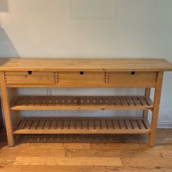 Solid Wood Entry Way Table 