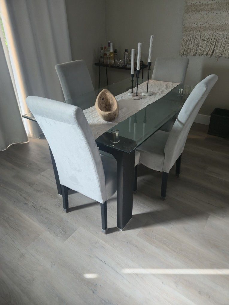 Glass Dining Table Chairs Free 