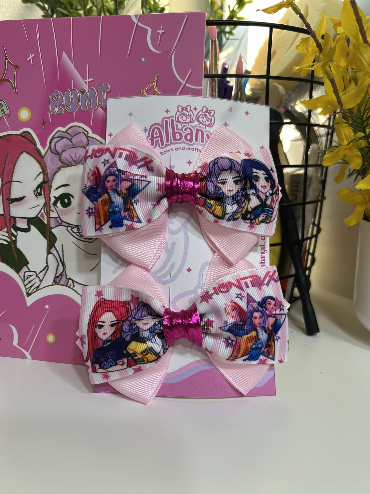 K Pop Demon Hunters Bows Pair / Par De Moños 