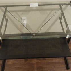 Glass Top Computer Desk