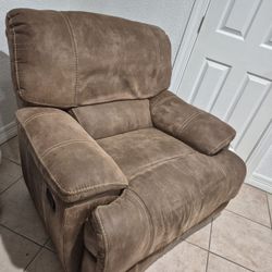 Recliner Chair – Comfortable Brown Microfiber