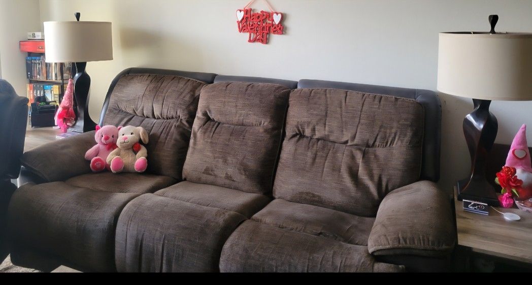 Multi Material Brown Couch