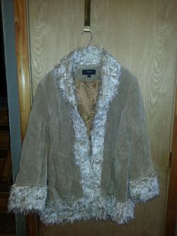 Ladies leather/suede coat