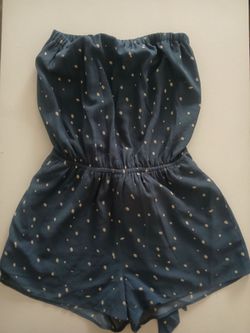 Sleeveless Women's Blue and white specks Romper,  size Small, by "Tavik Women's"