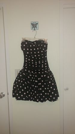 Polka dot short dress size s