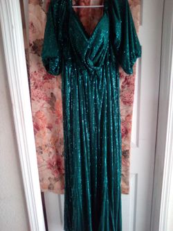 Formal Sequin teal green 150 ex large