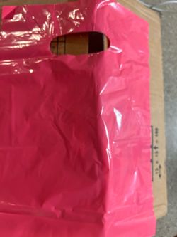 Pink handle Plastic bags 12 x 9 (1000)
