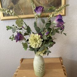 Artificial Flower arrangement with vase