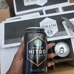 Starbucks Nitro Cold Brew Black Unsweetened premium iced coffee 8 Pack Expired 4/13/26