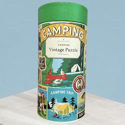 NEW Cavallini & Co. CAMPING Jigsaw Puzzle 1000 Pieces 22" L x 28" H